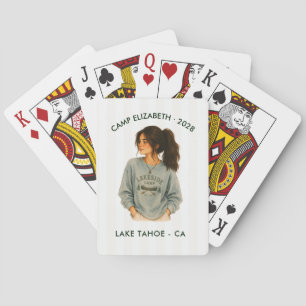 Camp Bride Lakeside Personalized Bachelorette Playing Cards