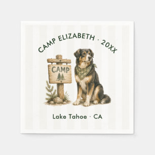 Camp Bride Personalized Outdoorsy Bachelorette Napkin