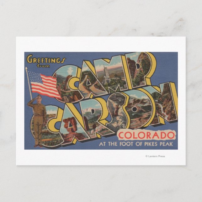 Camp Carson, Colorado - Pikes Peak Postcard (Front)