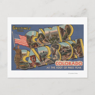 Camp Carson, Colorado - Pikes Peak Postcard
