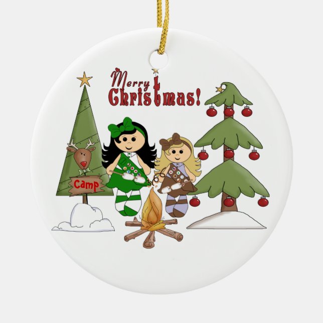 Camp Ceramic Ornament (Front)