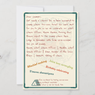 Camp Chaos : Invitation pour le 4ème anniversaire 