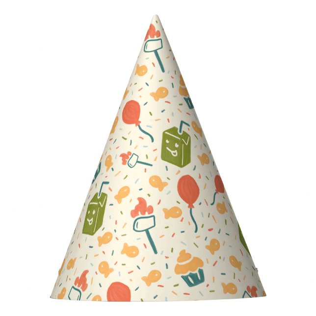 Camp Chaos Party Hats – Feral Fun Birthday Pattern (Front)