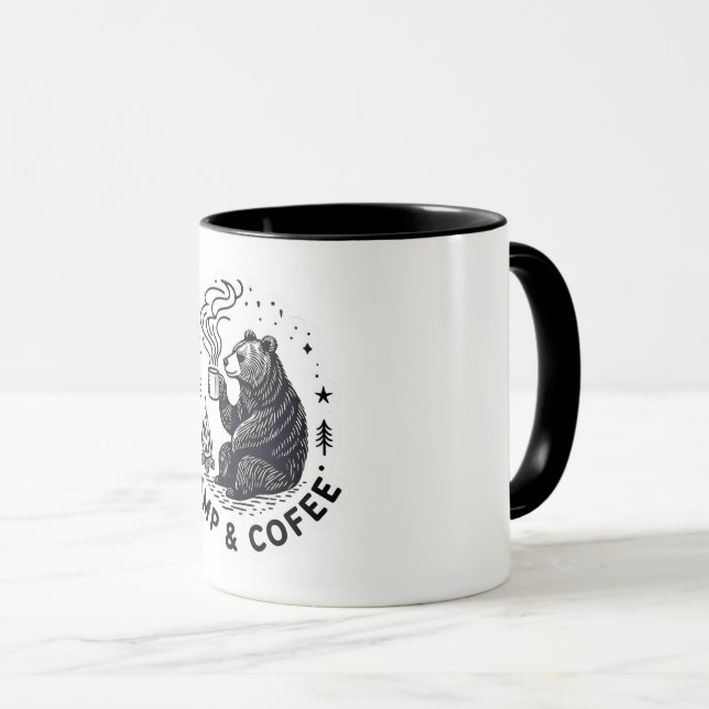 Camp & Coffee Bear Mug (Front Right)