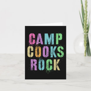 Camp Cooks Rocks Funny Campground Chef Crew Campsi Card
