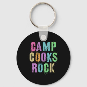 Camp Cooks Rocks Funny Campground Chef Crew Campsi Keychain