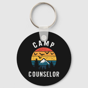 Camp Counsellor Camping Campfire Retro Camp Camper Keychain