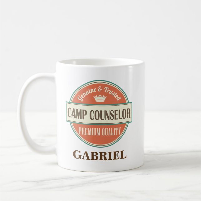 Camp Counsellor Personalized Office Mug Gift (Left)