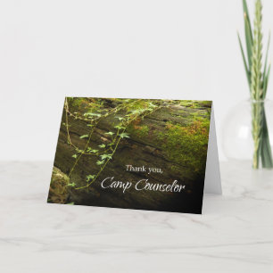 Camp Counsellor Thanks Woods Outdoors Thank You Card