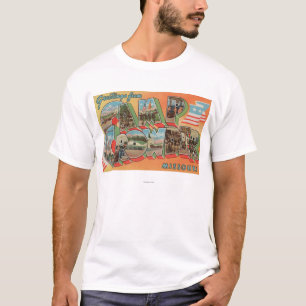 Camp Crowder, Missouri - Large Letter Scenes T-Shirt