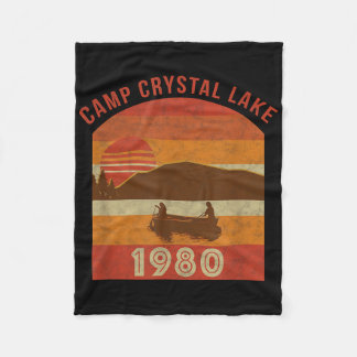 Camp Crystal Lake 1980 Vintage Halloween Gifts Of Fleece Blanket