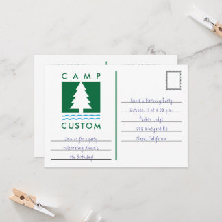 Camp Custom Invitation