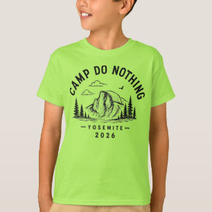 Camp Do Nothing 2026 - Kids Edition Black Letters T-Shirt