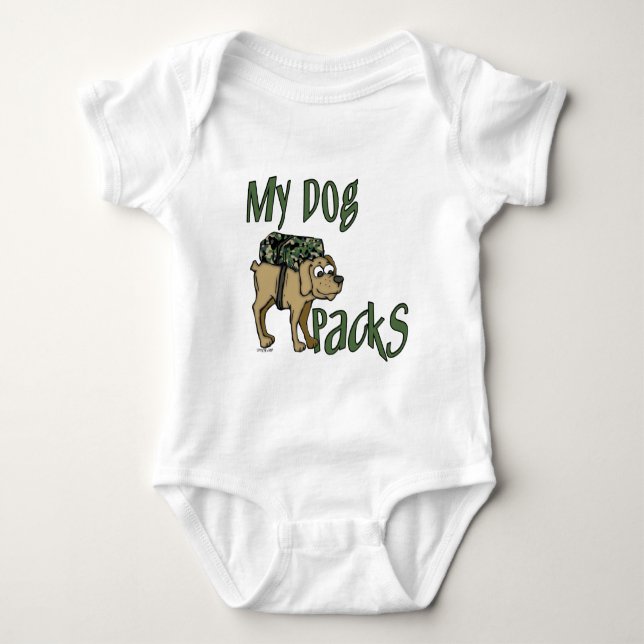 Camp Dog Baby Bodysuit (Front)