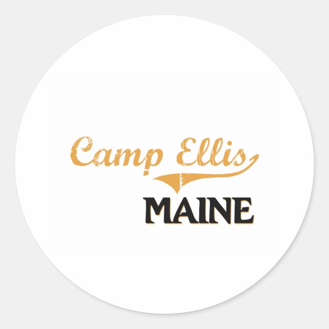 Camp Ellis Maine Classic Classic Round Sticker (Front)