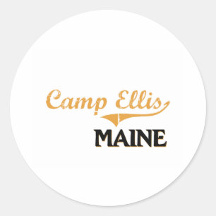 Camp Ellis Maine Classic Round Sticker