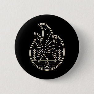 Camp Fire 2 Inch Round Button