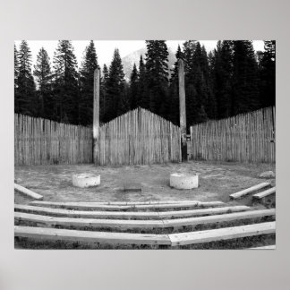 Camp Fire Bowl BW Poster