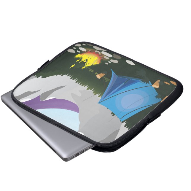 Camp fire laptop sleeve (Front Bottom)