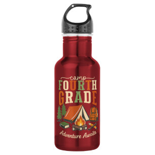 Camp Fourth Grade Adventure Awaits 4th Grade 532 Ml Water Bottle