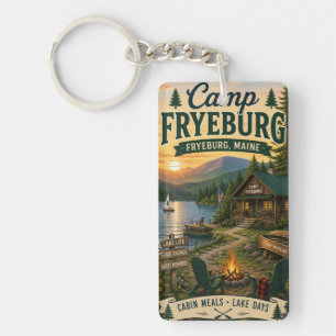 Camp Fryeburg Maine Rectangle Acrylic Keychain