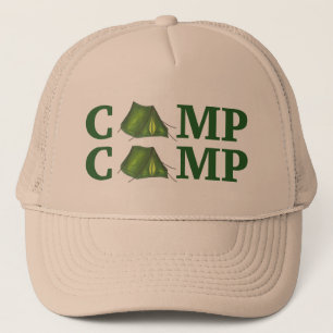 CAMP Green Tent Summer Camping Hiking Camper Trucker Hat