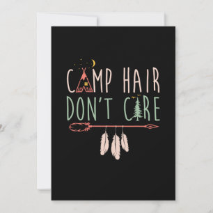 Camp Hair Don't Care Funny Camping Outdoor Camper. Save The Date