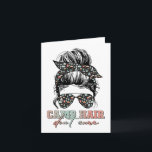 Camp Hair Don't Care Messy Bun Camping Life Campin Card<br><div class="desc">Camp Hair Don't Care Messy Bun Camping Life Camping Lovers</div>