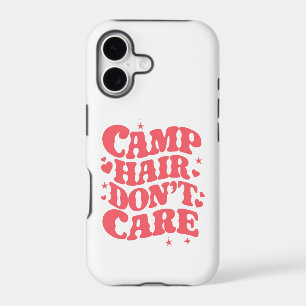 Camp Hair Don't Care Summer Camping Girls Groovy