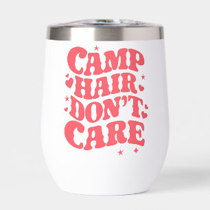 Camp Hair Don't Care Summer Camping Girls Groovy