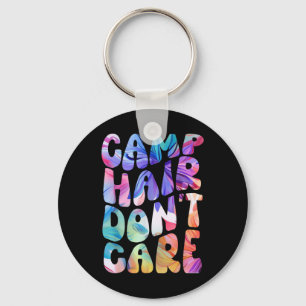 Camp Hair Dont Care Summer Camping Shirt For Girls Keychain