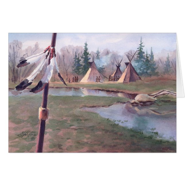 CAMP INDIEN de TIPI par SHARON SHARPE (Devant horizontal)