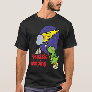 Camp  Jurassic Dinosaur Camping Happy Camper Adven T-Shirt