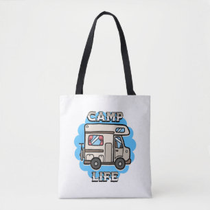 Camp Life   Retro Camper Personalized Tote Bag