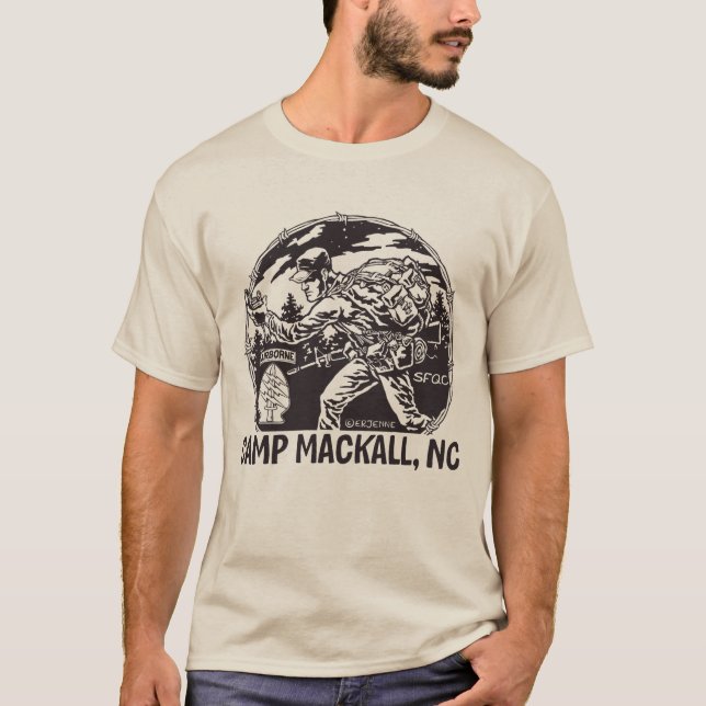 'Camp Mackall' - airborne tab - front T-Shirt (Front)
