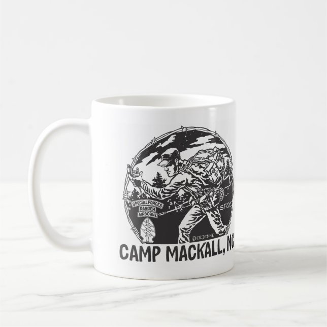 'Camp Mackall' - triple canopy Coffee Mug (Left)