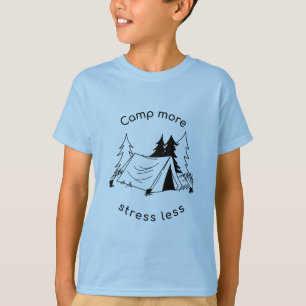 Camp more stress less basic Tri-Blend Shirt