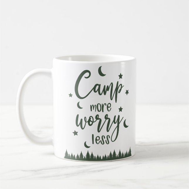Camp More Worry Less Coffee Mug (Left)