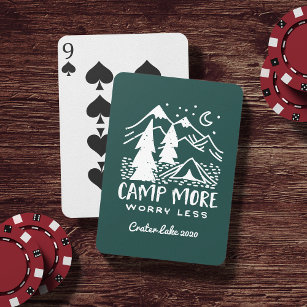 Camp More, Worry Less   Custom Camping Playing Cards