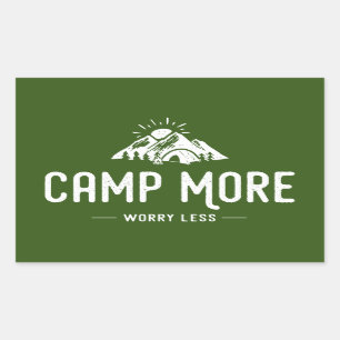 Camp More Worry Less Sticker