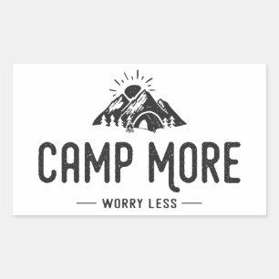 Camp More Worry Less Sticker