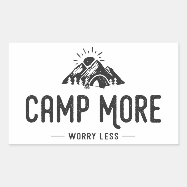 Camp More Worry Less Sticker (Front)