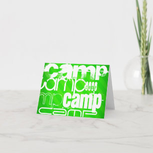 Camp; Neon Green Stripes Card