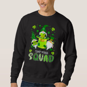 Camp Nurse Squad Nursing St Patrick Day Gnomes Iri Sweatshirt