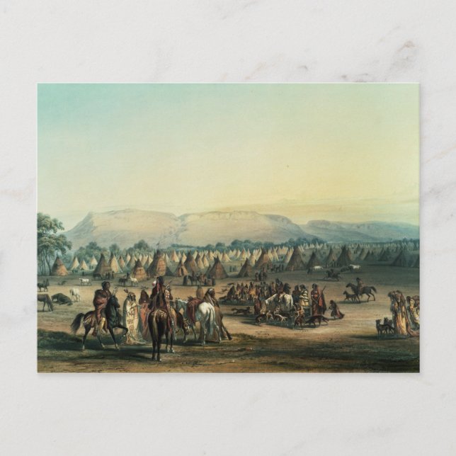 Camp of Piekann Indians Postcard (Front)