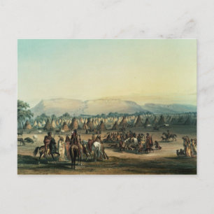 Camp of Piekann Indians Postcard