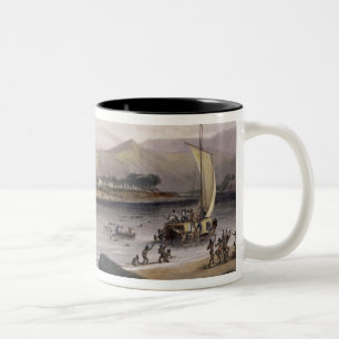 Camp of the Gros Ventres of the Prairies on the Up Two-Tone Coffee Mug