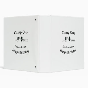 Camp one happy birthday name date campingadventure binder