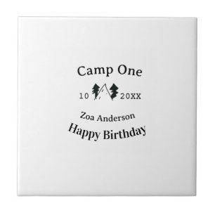 Camp one happy birthday name date campingadventure tile