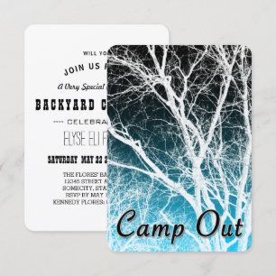 Camp Out Ghost Tree Invitation